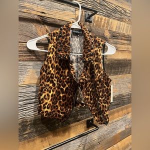 Sourpuss Clothing Leopard Print Studded Vest